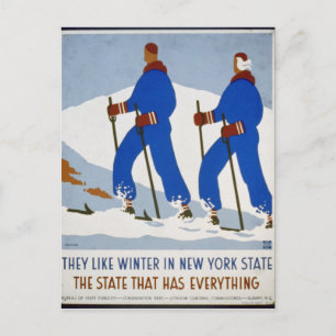 Sie lieben den Winter im New Yorker Staat Postkarte