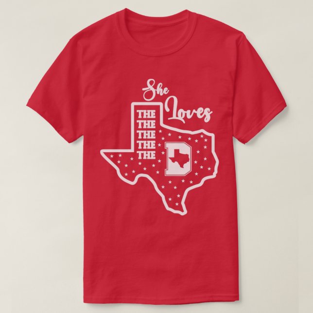 SIE LIEBEN DIE D DALLAS SHIRTS FÜR MÄNNERFRAUEN CO (Design vorne)