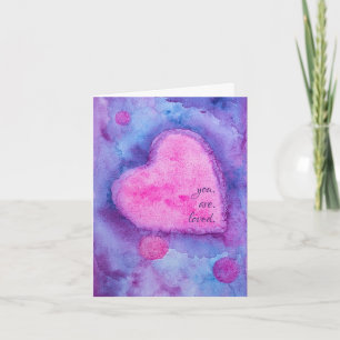Sie lieben eine einzigartige Aquarellkarte Karte