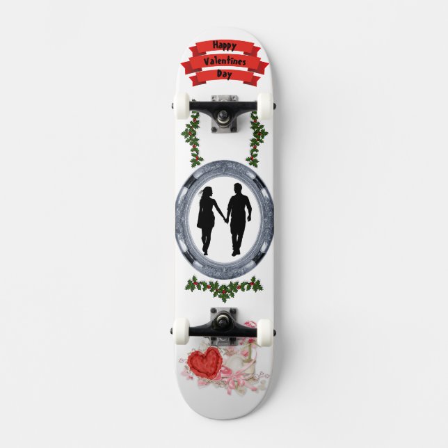 Sie lieben ewig Valentinstag Vector Skateboard (Vorderseite)