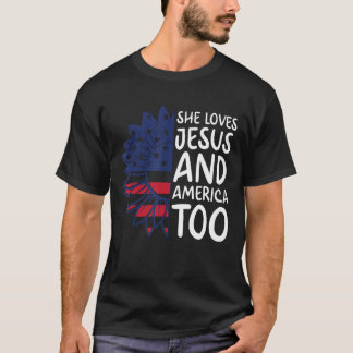 Sie Lieben Jesus und Amerika zu 4. Juli Independe T-Shirt