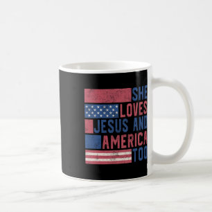 Sie Lieben Jesus und Amerika zu 4. Juli Patrio Kaffeetasse