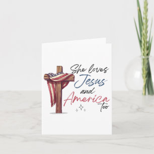 Sie Lieben Jesus und Amerika zu 4. Juli Patrio Karte
