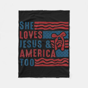 Sie liebt Jesus und Amerika auch christlicher 4. J Fleecedecke