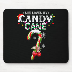 Sie liebt meinen Zuckerstangen-Weihnachtsmann, ich Mousepad