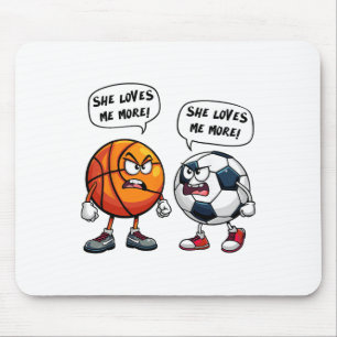 Sie liebt mich mehr Bysketbyll Fußball Für Frauen Mousepad