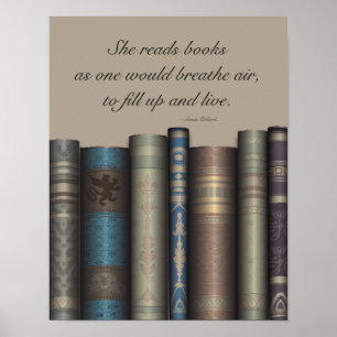 Sie liest Bücher für Live Book Lover Poster