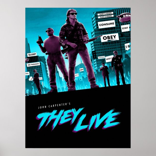 Sie Live Retro Print Poster (Vorne)