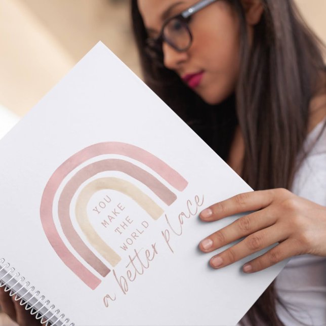 Sie machen die Welt zu einem besseren Plannenplane Planer (Empower yourself or someone else with this rainbow, "You make the world a better place" planner! )