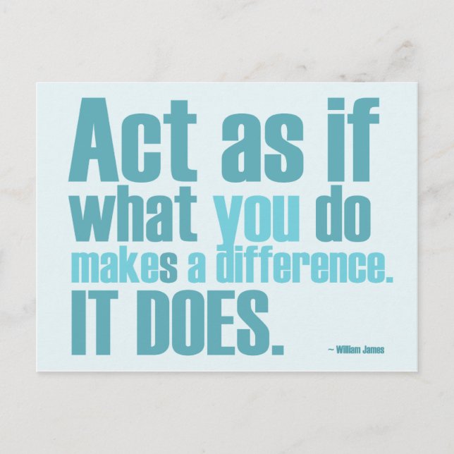 Sie machen eine andere Motivierend Postkarte (Vorderseite)