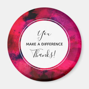 Sie machen einen Unterschied dunkelrot und Lila Ab Magnet