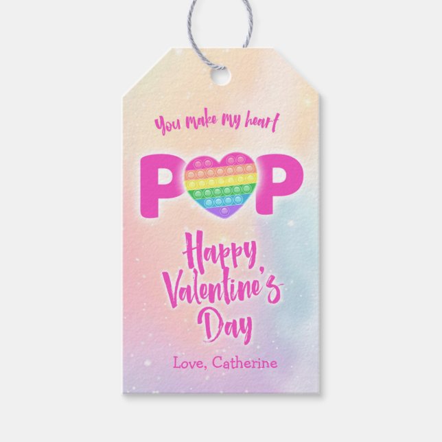 Sie machen meinen Herzchen Pop Valentine Geschenkm Geschenkanhänger (Vorderseite)