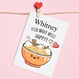 Sie machen Miso Happy Ramen Valentine Feiertagskarte