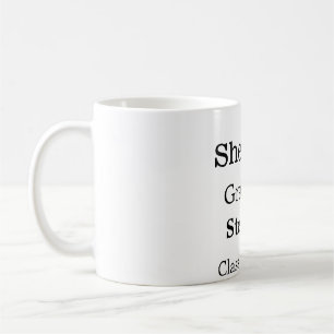 Sie machte es graduiert hinzufügen Namen Klasse vo Kaffeetasse