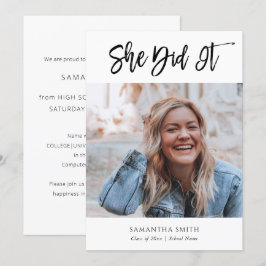 Sie machte es mit dem Abschluss des modernen kalli Ankündigung