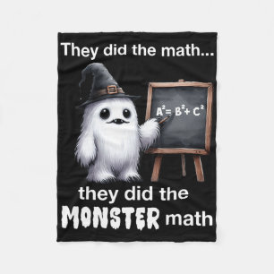 Sie machten das Monster Mathe Yeti Funny Halloween Fleecedecke