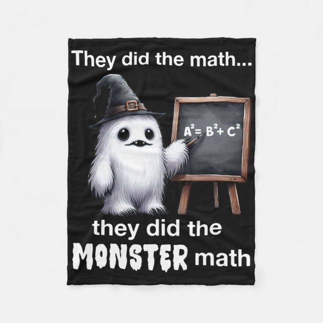 Sie machten das Monster Mathe Yeti Funny Halloween Fleecedecke (Vorderseite)