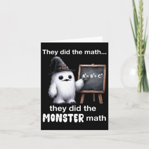 Sie machten das Monster Mathe Yeti Funny Halloween Karte