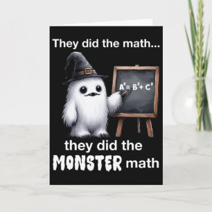 Sie machten die Monster-Mathe Yeti Lustige Hallowe Karte