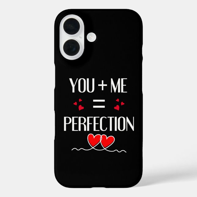 Sie + Me = Perfektion - Niedliches Couple Design Case-Mate iPhone Hülle (Rückseite)