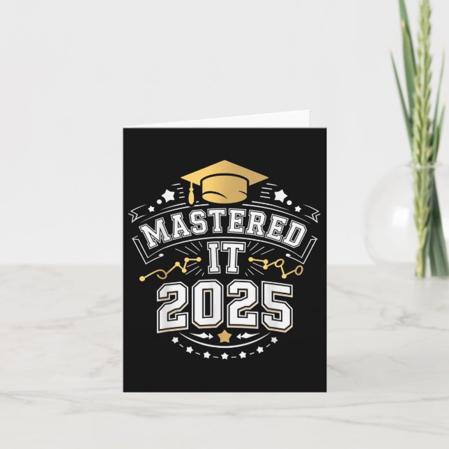 Sie meisterte es 2025 Master-Grad-Abschluss Gif Karte (Vorderseite)