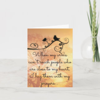 Sie mit meiner Gebetskarte umarmt Karte