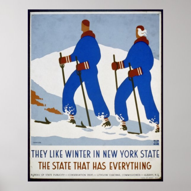 Sie mögen den Winter im New Yorker Staat Poster (Vorne)