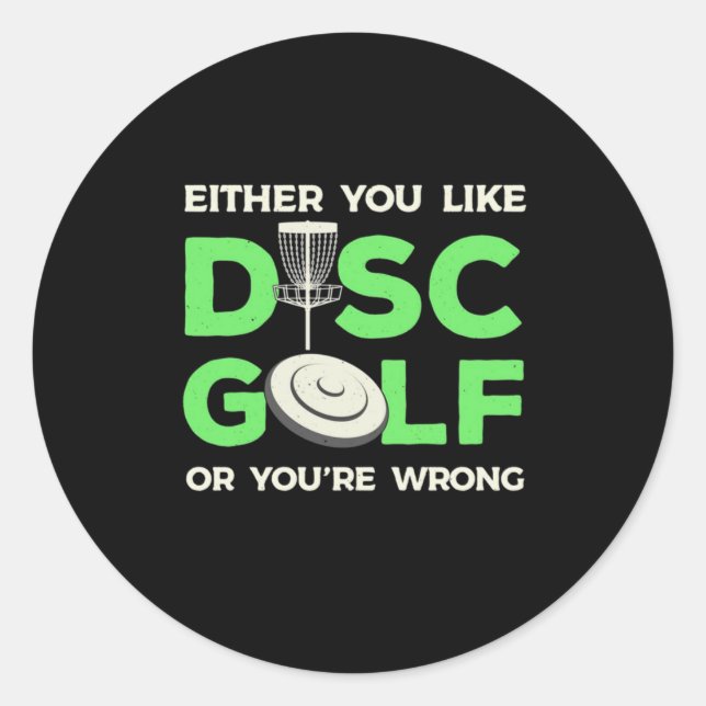 Sie mögen Disk Golf Runder Aufkleber (Vorderseite)