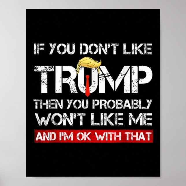 Sie mögen Trump nicht, dann mögen Sie wahrscheinli Poster (Vorne)