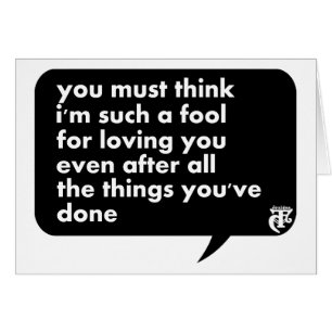 Sie müssen denken, dass ich solch ein Dummkopf für