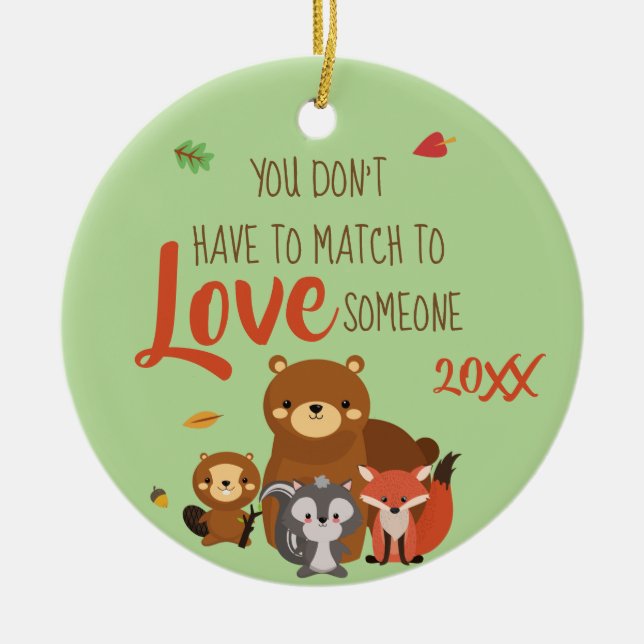 Sie müssen nicht an Liebe jemand anpassen - Keramikornament (Vorne)