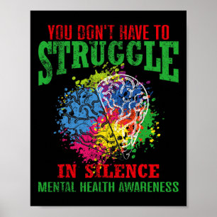 Sie müssen nicht schweigend kämpfen Psychische Ges Poster