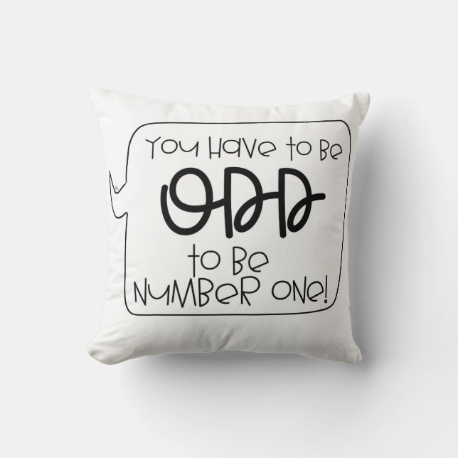 SIE MÜSSEN SONDERBAR SEIN, MATHE-WORTSPIEL-KISSEN KISSEN (Vorderseite)