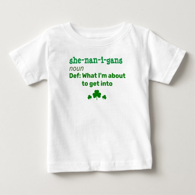 sie-nan-i-gan Saint Patrick Baby T-shirt (Vorderseite)