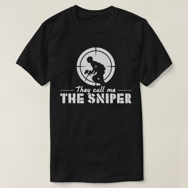 Sie nennen mich das Sniper Funny Paintball Geschen T-Shirt (Design vorne)