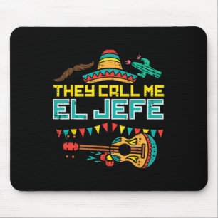 Sie nennen mich El Jefe Guitar Cinco De Mayo Music Mousepad