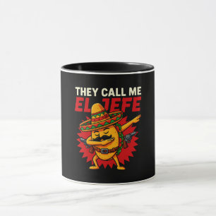 Sie nennen mich El Jefe Taco Funny Boss Cinco De M Tasse