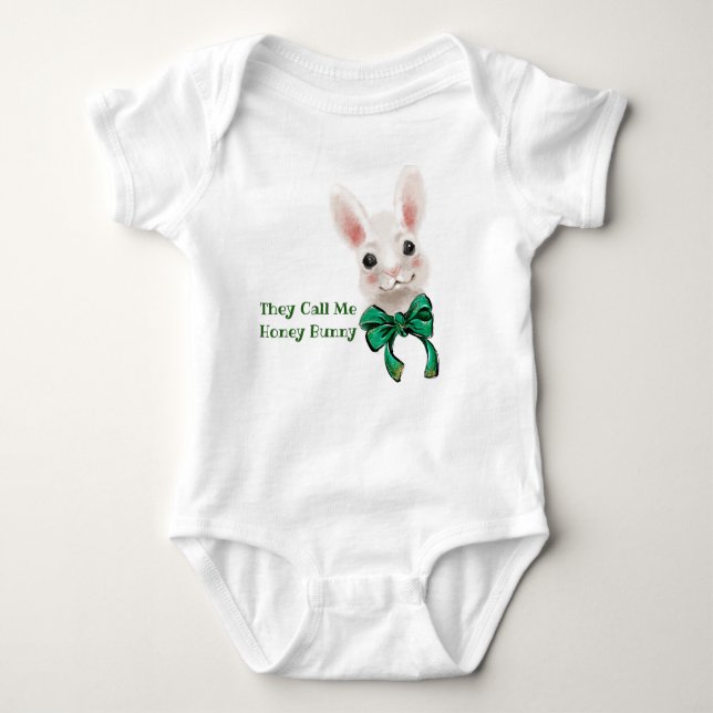 Sie nennen mich Honey Bunny Baby Strampler (Vorderseite)