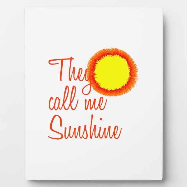 Sie nennen mich Sunshine Fotoplatte (Vorderseite)