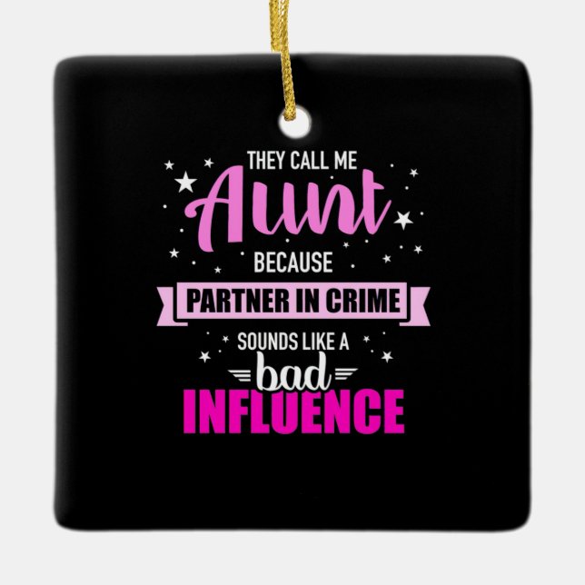 Sie nennen mich Tante Keramikornament (Vorderseite)