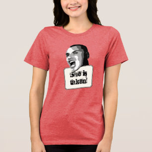 Sie nimmt den Funny Custom Text Tri-Blend Shirt