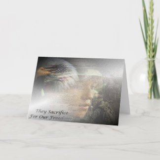 Sie opfern feiertagskarte