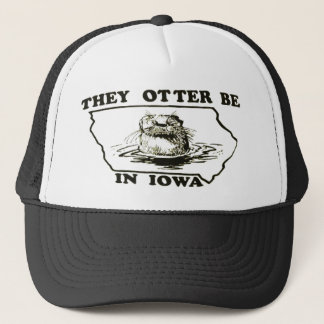 Sie Otter Sein In Iowa Mesh Trucker Hut Cap Truckerkappe