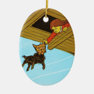 Sie packte Toto am Ohr Keramikornament