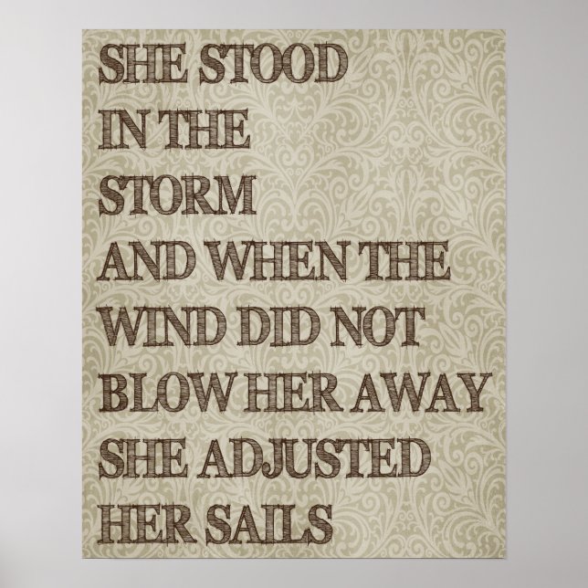 Sie passte ihre Segel an Poster (Vorne)