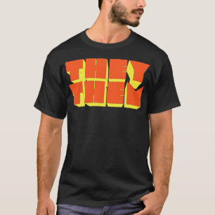Sie Pronouns Retro Style Design 2 T-Shirt