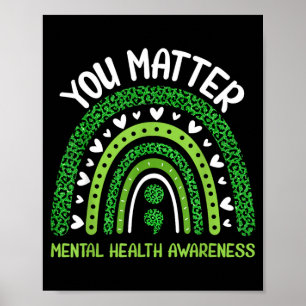 Sie Psychische Gesundheit Bewusstsein Regenbogen M Poster