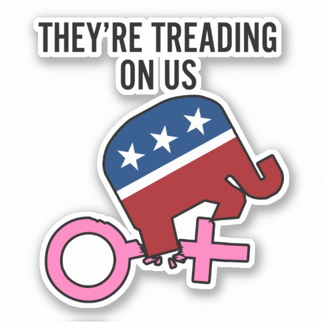 Sie reden über Frauen Roe gegen Wade Pro-Choice Aufkleber (Vorderseite)