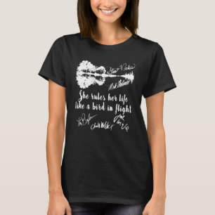Sie regiert ihr Leben wie ein Vogel in Flight Gita T-Shirt