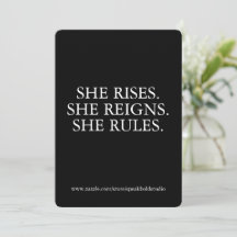 Sie regiert Karte – Motivationsgeschenk mit femini